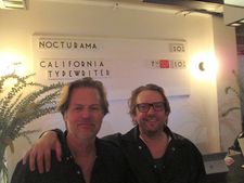 Doug Nichol with producer John Benet at the sold-out opening night screening of California Typewriter